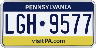 PA license plate LGH9577