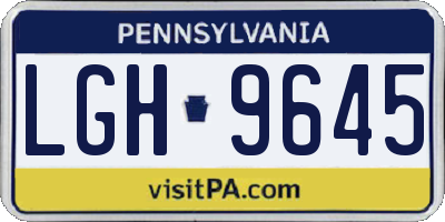 PA license plate LGH9645