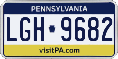 PA license plate LGH9682