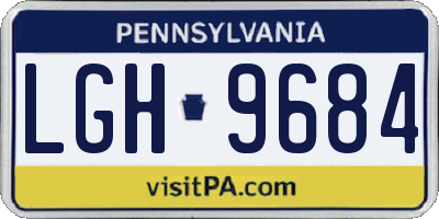 PA license plate LGH9684