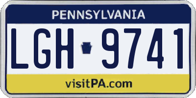 PA license plate LGH9741