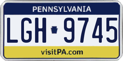 PA license plate LGH9745