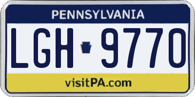 PA license plate LGH9770