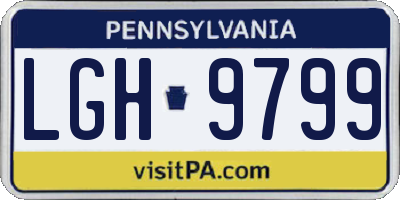 PA license plate LGH9799