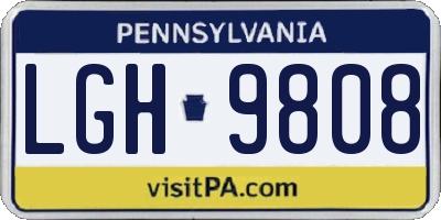 PA license plate LGH9808