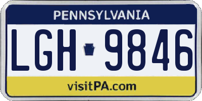 PA license plate LGH9846