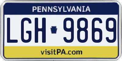PA license plate LGH9869