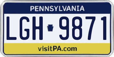 PA license plate LGH9871
