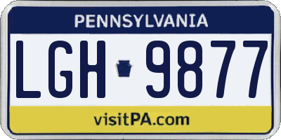 PA license plate LGH9877