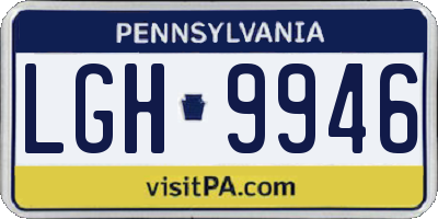 PA license plate LGH9946