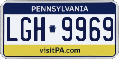 PA license plate LGH9969
