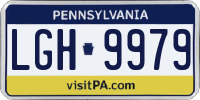 PA license plate LGH9979