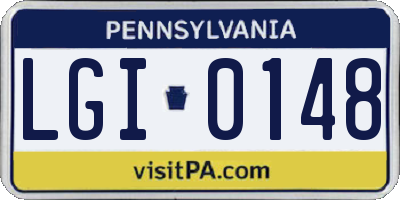 PA license plate LGI0148