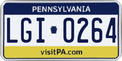 PA license plate LGI0264