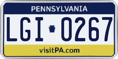 PA license plate LGI0267