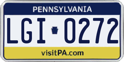 PA license plate LGI0272