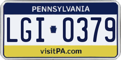 PA license plate LGI0379