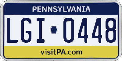 PA license plate LGI0448