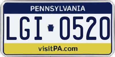PA license plate LGI0520