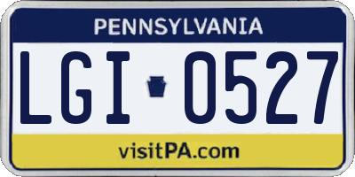 PA license plate LGI0527
