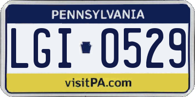 PA license plate LGI0529
