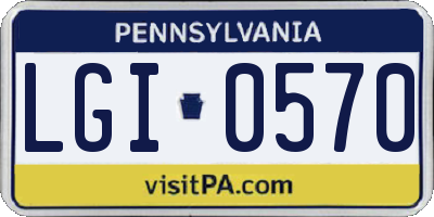 PA license plate LGI0570