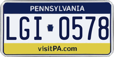 PA license plate LGI0578