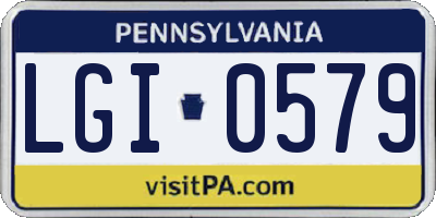 PA license plate LGI0579