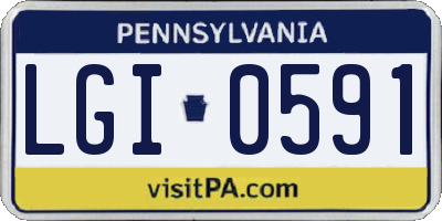 PA license plate LGI0591