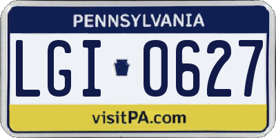 PA license plate LGI0627