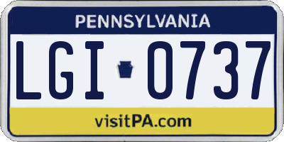 PA license plate LGI0737