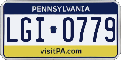 PA license plate LGI0779