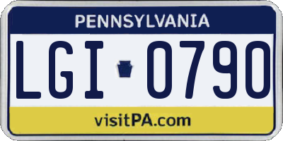 PA license plate LGI0790