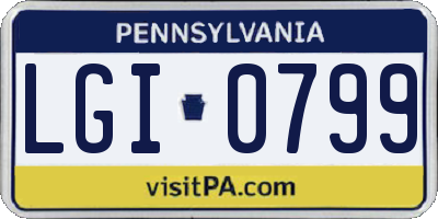 PA license plate LGI0799