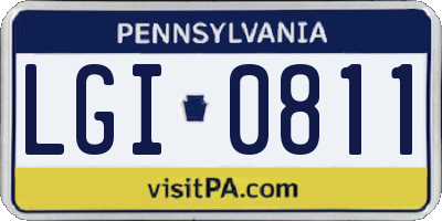 PA license plate LGI0811