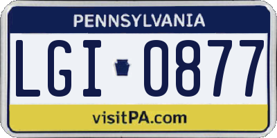 PA license plate LGI0877