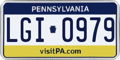 PA license plate LGI0979