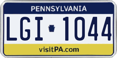 PA license plate LGI1044
