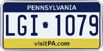 PA license plate LGI1079