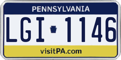 PA license plate LGI1146
