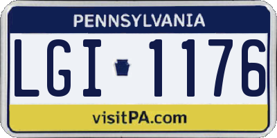 PA license plate LGI1176