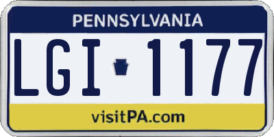 PA license plate LGI1177