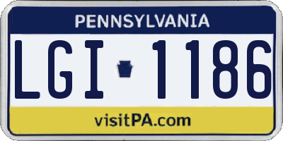 PA license plate LGI1186