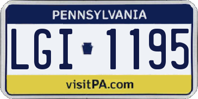 PA license plate LGI1195
