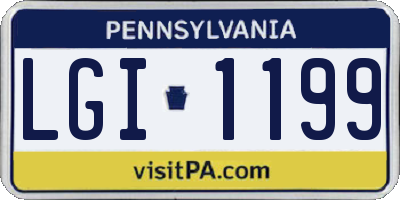 PA license plate LGI1199