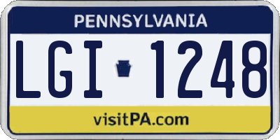 PA license plate LGI1248