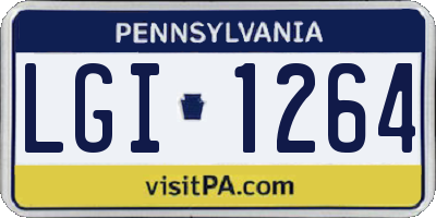 PA license plate LGI1264