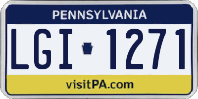 PA license plate LGI1271