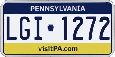 PA license plate LGI1272