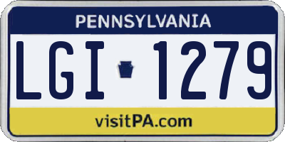 PA license plate LGI1279
